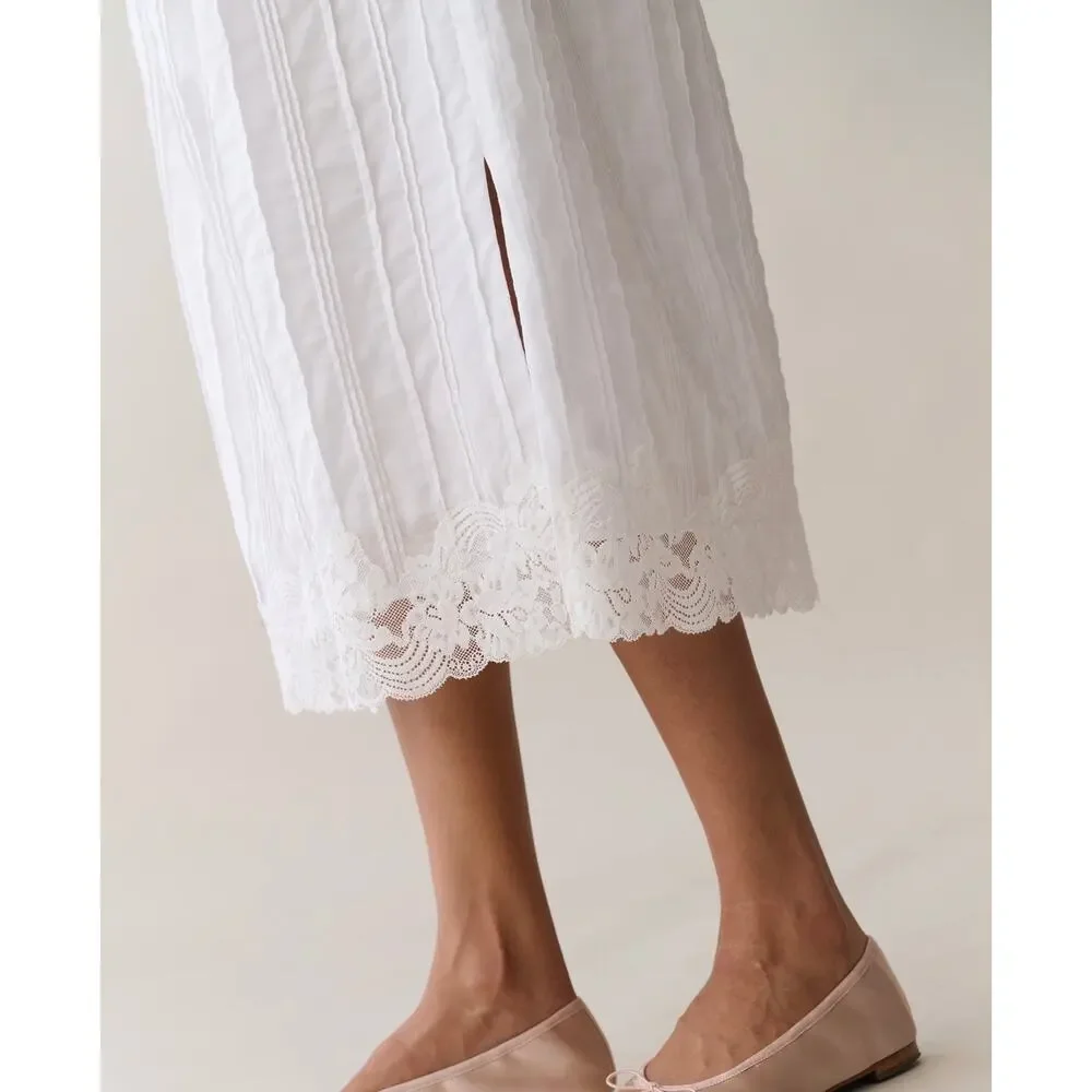 New few Moda Sorella atelier iza white skirt $197 sz S
